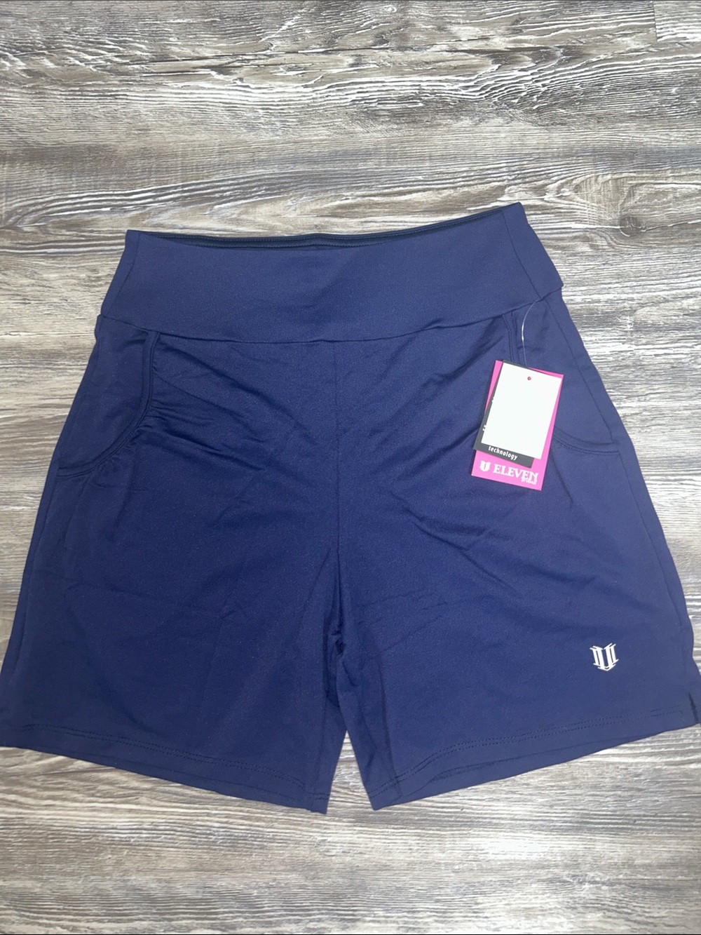 EleVen by Venus Williams Navy Athletic Shorts with Pockets